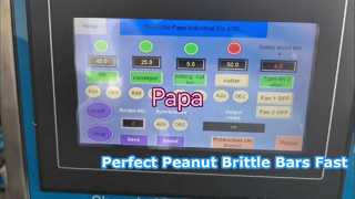 Video di test per la macchina per la formatura e il taglio di barrette fragili di arachidi Papa Small P320
